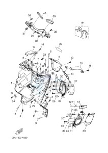 YP125RA (ABS) X-MAX 250 ABS (2DL2 2DL2 2DL2 2DL2) drawing LEG SHIELD