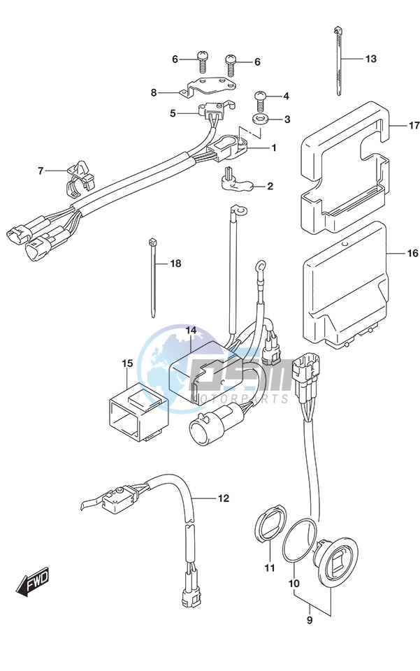 PTT Switch/Engine Control Unit