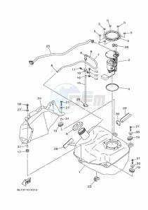 YFM700FWB KODIAK 700 (B6KN) drawing FUEL TANK