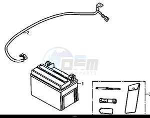 ALLO 50 (45 KM/H) (AJ05WA-EU) (L8-M0) drawing BATTERY TOOL BOX