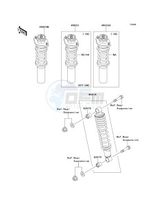 KAF 620 J [MULE 3010 TRANS4X4] (J6J-J8F) J6F drawing SHOCK ABSORBER-- S- -