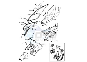 YQ AEROX 50 drawing REAR  BODY