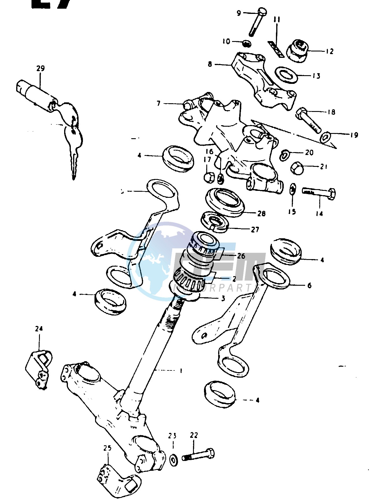 STEERING STEM (GSX1100T, GSX1100X)