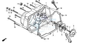 XR50R drawing RIGHT CRANKCASE COVER