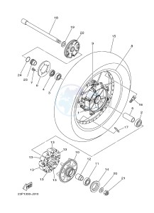 XT1200ZE SUPER TENERE ABS (2KBF) drawing REAR WHEEL