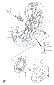 RMX250 (E1) drawing FRONT WHEEL