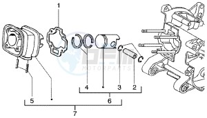 Runner 50 Poggiali drawing Cylinder-piston-wrist pin assy