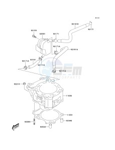 KSF 400 A [FX400] (A6F) A6F drawing CYLINDER