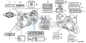 VFR1200FD VFR1200F UK - (E) drawing CAUTION LABEL