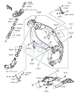 NINJA ZX-6R ABS ZX636FGF FR GB XX (EU ME A(FRICA) drawing Frame