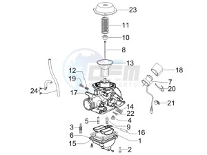 Liberty 50 4t drawing Carburetors components