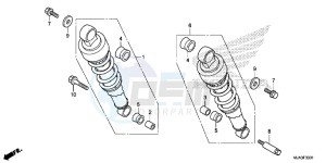 VT750C2SD UK - (E) drawing REAR CUSHION (VT750C2S)