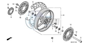 CB600F9 Spain - (SP) drawing FRONT WHEEL