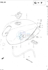 GSX500E (E39) drawing FUEL TANK (GSX500ESE)