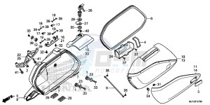 CTX1300AE CTX1300A UK - (E) drawing SADDLE BAG