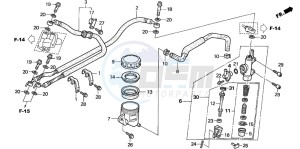 CBR1100XX SUPER BLACKBIRD drawing RR. BRAKE MASTER CYLINDER