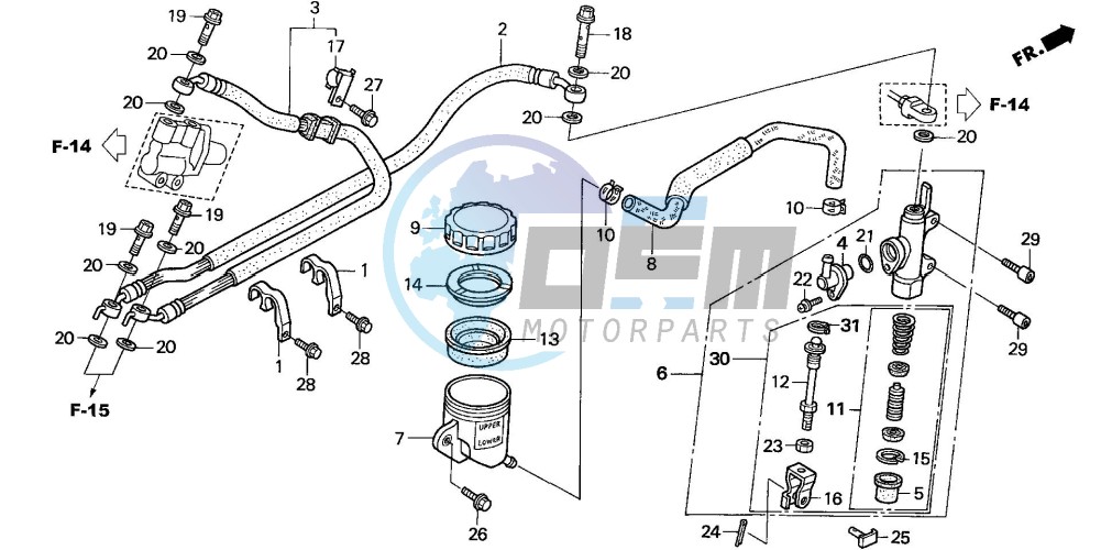 RR. BRAKE MASTER CYLINDER