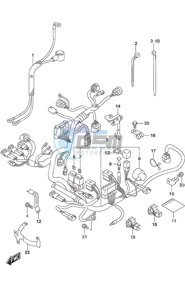 Harness Tiller Handle w/Power Tilt