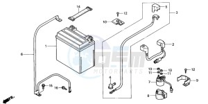 TRX350FE FOURTRAX 350 4X4ES drawing BATTERY