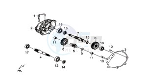 GTS 300i 2012 drawing CRANKCASE - DRIVE SHAFT