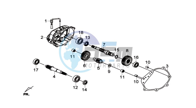 CRANKCASE - DRIVE SHAFT