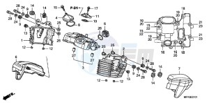 VT1300CXAC drawing REAR CYLINDER HEAD COVER