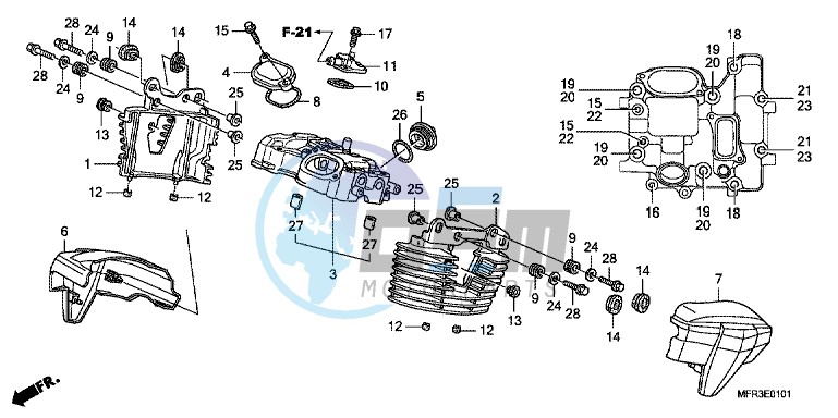 REAR CYLINDER HEAD COVER