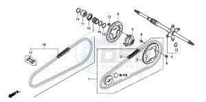 TRX300EX SPORTRAX drawing REAR WHEEL AXLE