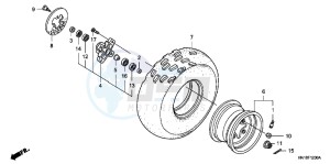 TRX400XD TRX400XD Australia - (U) drawing FRONT WHEEL