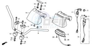 TRX250TE FOURTRAX RECON ES drawing HANDLE PIPE (A/CM)