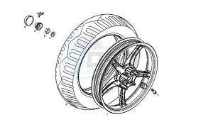 BOULEVARD - 50 CC 4T EU2 25 KM/H drawing REAR WHEEL