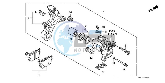 REAR BRAKE CALIPER