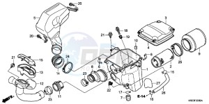 TRX500FEC drawing AIR CLEANER