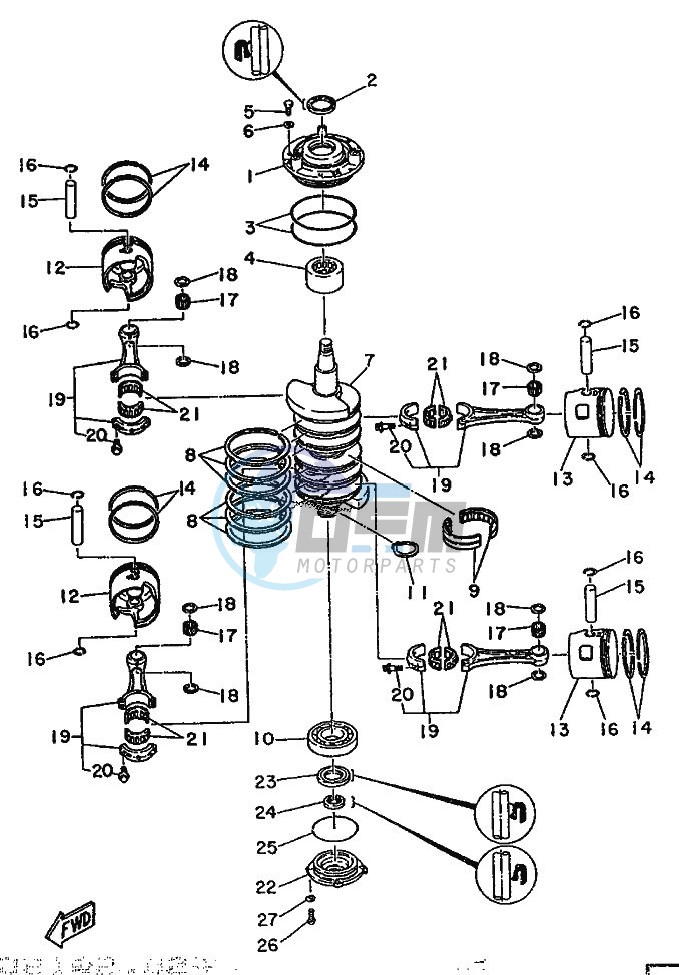 CRANKSHAFT--PISTON