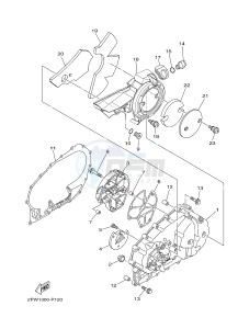 XP500A T-MAX 530 (2PWR) drawing CRANKCASE COVER 1