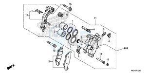 CRF450RE CRF450R Europe Direct - (ED) drawing FRONT BRAKE CALIPER