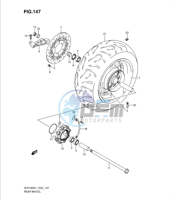 REAR WHEEL (VLR1800L1 E19)