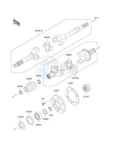 KAF 950 A [MULE 2510 DIESEL] (A1-A3) [MULE 2510 DIESEL] drawing DRIVE SHAFT-REAR