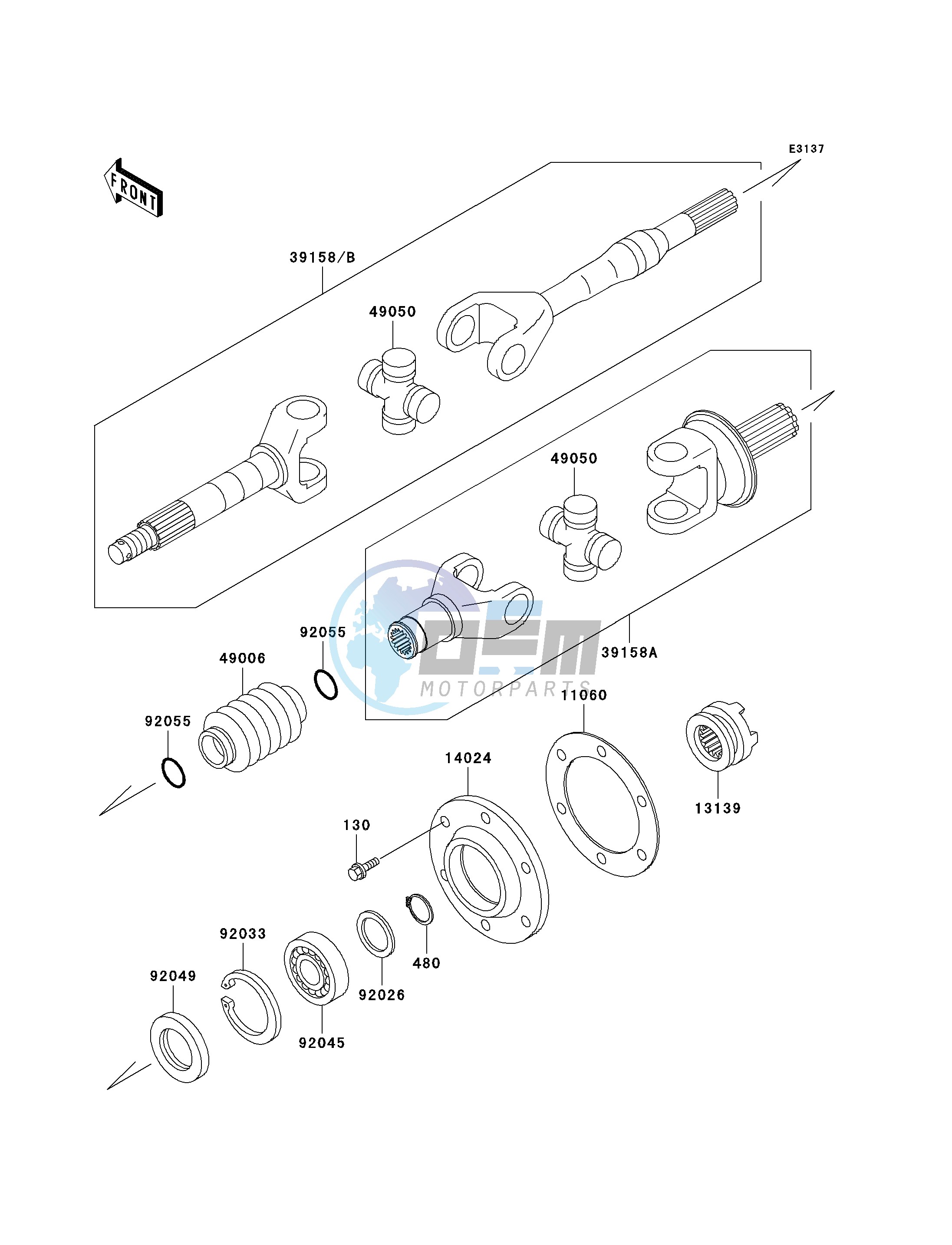 DRIVE SHAFT-REAR