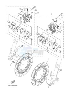 MTN1000 MT-10 (B678) drawing FRONT BRAKE CALIPER