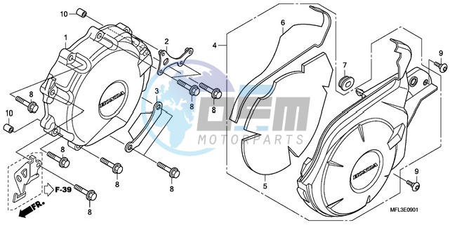 A.C. GENERATOR COVER (CBR 1000RA)