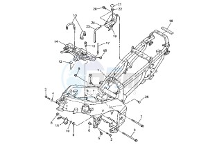 YZF R THUNDER CAT 600 drawing FRAME