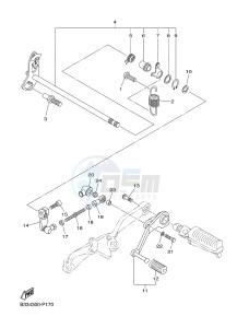 XVS950CR XVS950 CAFE RACER XV950 RACER 60TH ANNIV. (B33E) drawing SHIFT SHAFT