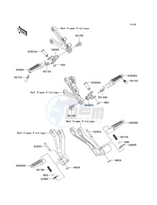 ZX 636 B [NINJA ZX-6R[ (B1-B2) [NINJA ZX-6R drawing FOOTRESTS