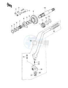 KZ 200 A (A1-A2) drawing KICKSTARTER MECHANISM