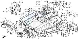 TRX350 FOURTRAX drawing FRONT FENDER (1)