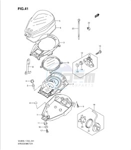 VL800 drawing SPEEDOMETER (VL800CL1 E19)