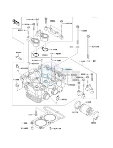 EX 250 F [NINJA 250R] (F15-F19) [NINJA 250R] drawing CYLINDER HEAD