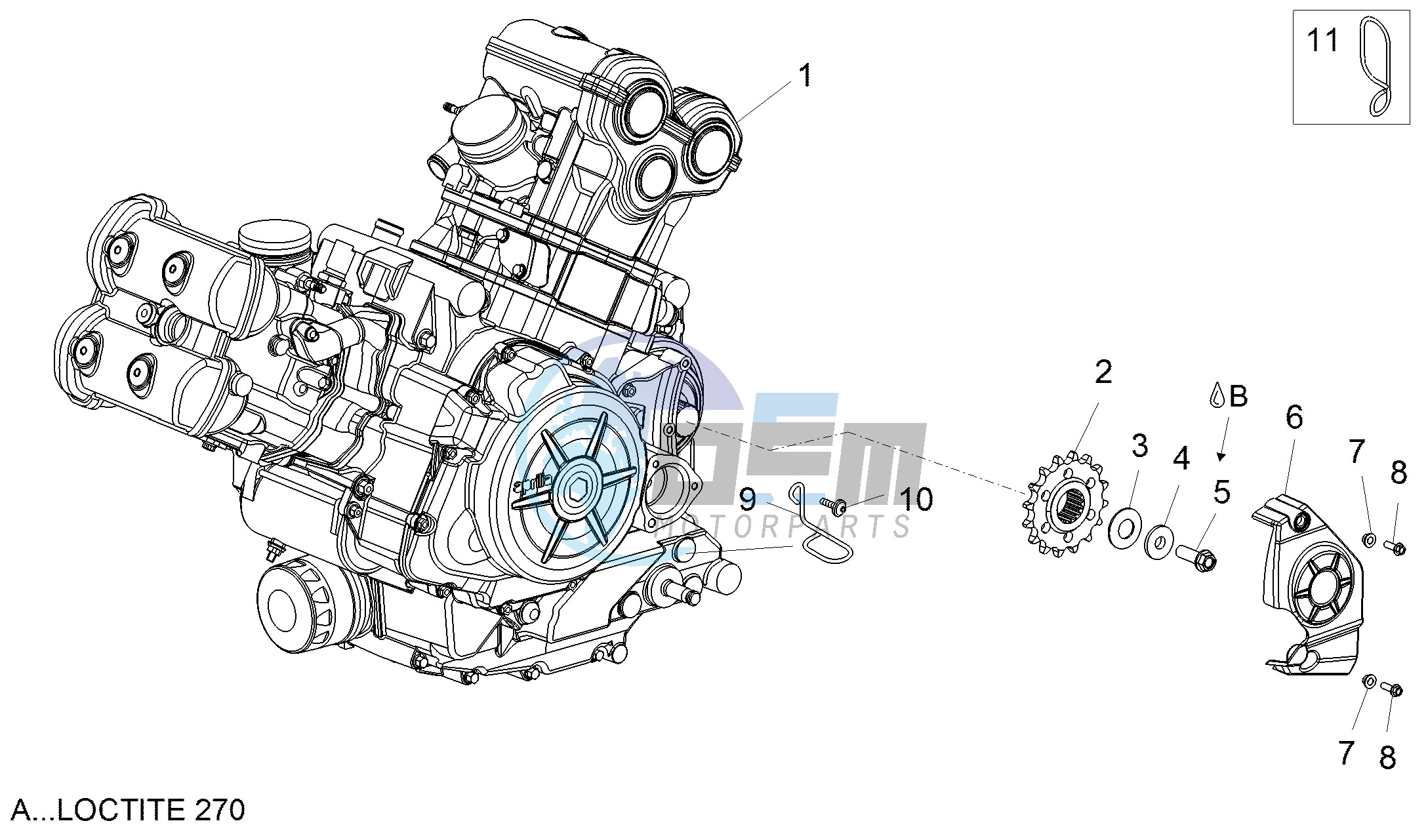 Engine-Completing part-Lever