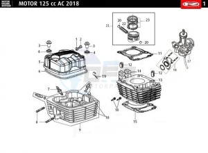 MRT-125-AC-E4-BLACK drawing CYLINDER HEAD - CYLINDER